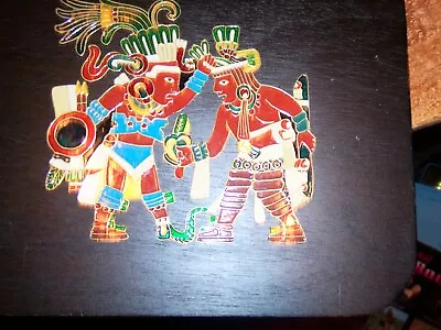 VINTAGE TIZOC Aztec King Depiction On Back Wood • $25