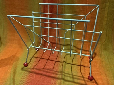 £7.99 • Buy Wire Magazine Rack Atomic Sputnik Vintage Retro Mid Century Mcm 50s 60s Record