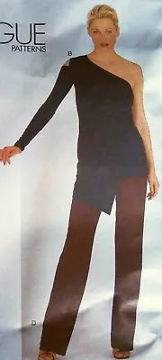 Vogue 2064 Donna Karan NY Easy Bodycon Wrap Knit Top Pants Misses 12 14 16 • $22