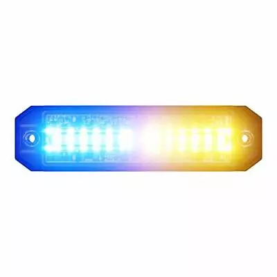 Ultra 12 LED Amber/Blue Grill Strobe Light Emergency Vehicle Truck Surface Mount • $78.75