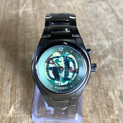 Fossil 00s Animation Watch Big Tic Camouflage Y2K Mens • $250