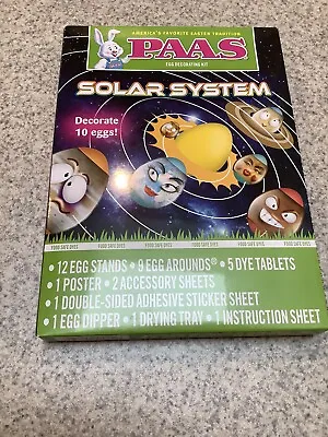 Solar System Egg Decorating Kit For 10 Eggs Includes 5 Dye Tablets1 Poster • £1.51