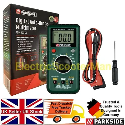 Parkside Digital LCD Auto-Range Multimeter AC/DC Voltage Tester Meters Detectors • £19.99