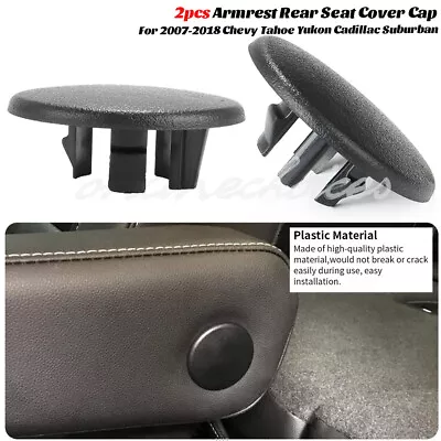 2x Armrest Rear Seat Cover Cap For Chevy Tahoe Yukon Cadillac Suburban 2007-2018 • $5.99