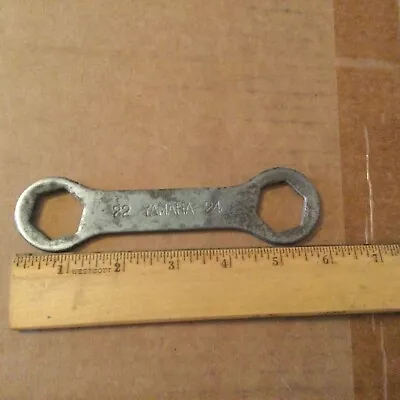 Vintage Yamaha Metric Double Box End Motorcycle Wrench M22 X M24 Used • $6