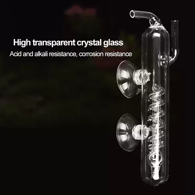 High Transparent Crystal Glass Aquarium Bubble Counter Screw Fish Tank CO2 E Adp • $11.92