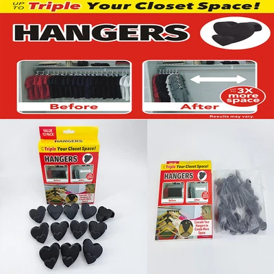 $11.39 • Buy 12PCS Space Triangles AS SEEN ON TV Hanger Creates Up To 3X More Closet Space