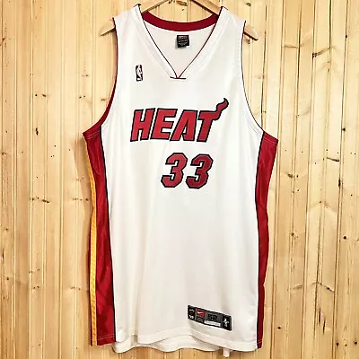 Nike Team NBA Authentics Miami Heat Jersey Alonzo Mourning #33 Sz 52 XXL White • $179.95