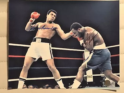 Muhammad Ali  Joe Frazier Signed 8x10 Photo   COA. HOF • $22.50