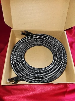 50 Feet Amazon Basics Braided RJ-45 Cat-7 Gigabit Ethernet Patch Internet Cable • $10.99