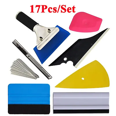 17PCS Car Window Film Tint Vinyl Wrap Tools Squeegee Scraper Set Tinting Install • $8.65