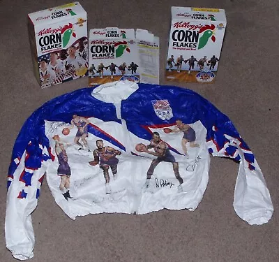 Vintage 1992 Olympic Dream Team Tyvek Jacket Windbreaker USA Kelloggs Mens Large • $22.50