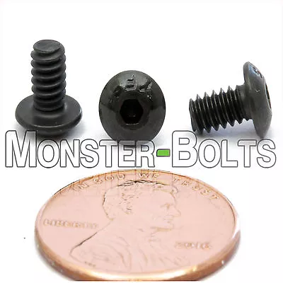 #6-32 X 1/4  - Qty 10 - Button Head Socket Cap Screws  Alloy Steel Black Oxide • $4.83