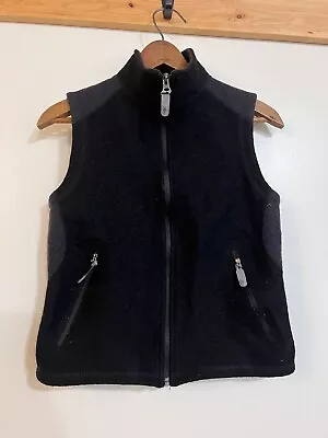 Ibex Black Full Zip Merino Wool Vest Womens Size Medium • $50