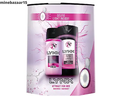 Lynx Attract For Her Selfie Ring Light GiftSet For Women Girls &Teens Duo Pack 2 • £16.99