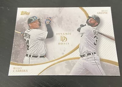 2023 Topps Dynamic Duals Miguel Cabrera Riley Greene RC Rookie #1 Tigers • $3.45
