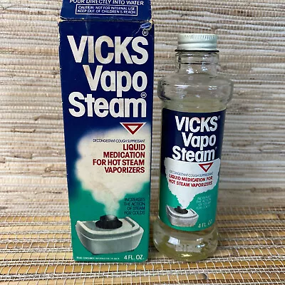 Vintage Vicks Vapo Steam Glass Bottle Liquid Ad Prop Display • $26.99