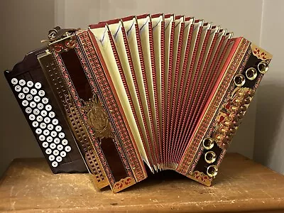 Melodija Slovenian 4 Row Diatonic Button Box Accordion Steirische Harmonika ADGC • $2850