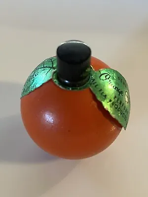 Vintage Souvenir Of Florida Glass Wood Orange Shaped Perfume Bottle Empty Decor • $10.44