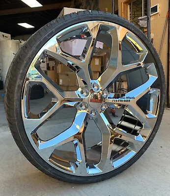 28” Chevy Tahoe Silverado Snowflake Chrome Wheels Gmc Sierra Yukon Rims Tires • $3899