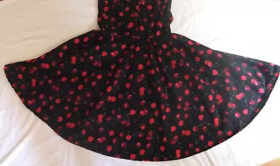 Maiden Mayhem Rockabilly Retro Vintage Dress Full Skirt 100% Cotton Ladies S • $15