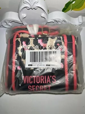 Victorias Secret Duffle Bag Travel Bag Logo Cheetah Print HUGE • $33.80