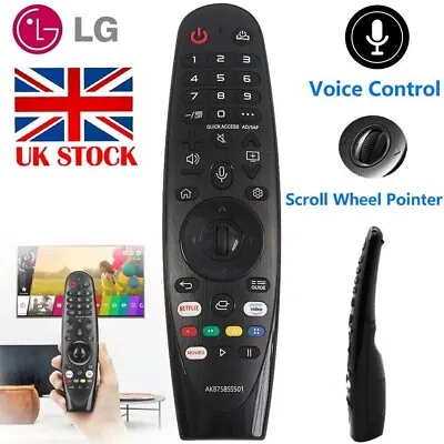 Voice Remote Control Replacement For LG Smart TV Magic Remote AKB75855501 MR20GA • £7.99