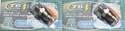 2 - Force R/C Turbo Glow Plugs Cold # 6 High Quality Race Plugs Ships From U.S.  • $13.75