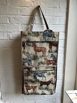 Jade Tapestry Tote Bag By Yuhang Horse Print With Wheels • £9.99