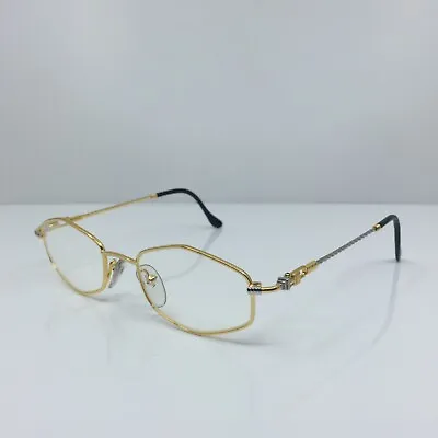 New Vintage FRED Lunettes BELLE ILE Bicolore Gold C. 001 Eyeglasses 47mm France • $899.99