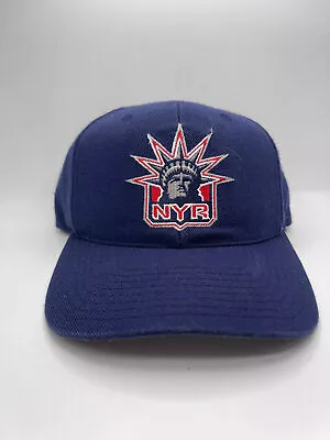 Vintage New York Rangers Twins Snapback Hat NHL Blue • $20