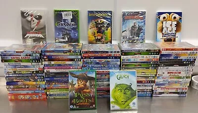 £24.99 • Buy 100 X New And Sealed Kids DVD Joblot- Ninjago Ice Age Casper Scooby-Doo Grinch