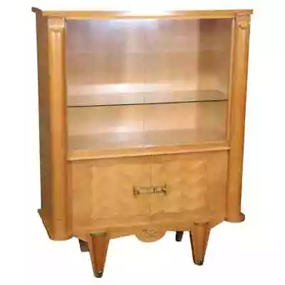 Manner Of Andre Arbus Sycamore Art Deco Mid Century Modern China Cabinet • $1495