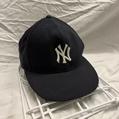 Vintage New York Yankees New Era Pro Model Fitted 7 3/8 Wool Hat Cap • $50