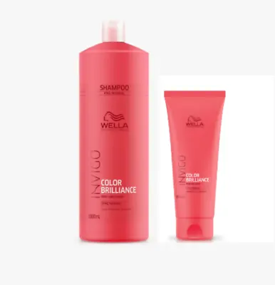 £24.95 • Buy Wella Professional Brilliance Fine Shampoo 1000ml & Conditioner 200ml