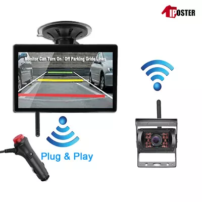 124v 24v Truckcaravan Boat Wireless 5  Monitor Reversing Camera Rear View Kit • $78.99