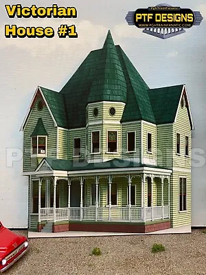 O Scale VICTORIAN HOUSE Building Flat/Front -Scratch Built MTH LIONEL 1:48 • $20.99