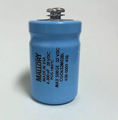 6300mfd 28vdc CGO632M028L Mallory Electrolytic CG Series Uf Microfared • $36.30