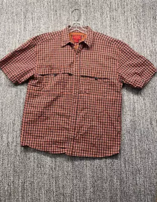 Moose Creek Short Sleeve Red Plaid Vented Shirt Men's Size XXL Fishing Hiking • $22.95