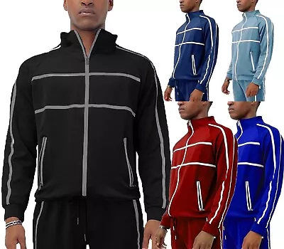 Mens Long Sleeve Full Zip Athletic Dri Fit Track Jacket • $15