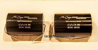 TWO Mundorf MCap Supreme Silver Gold Oil Capacitor 4.7 Uf 4.7uf 1000VDC • $238.95