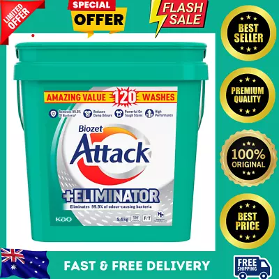 Biozet Attack Regular Laundry Powder Detergent 5.4kg • $51.15