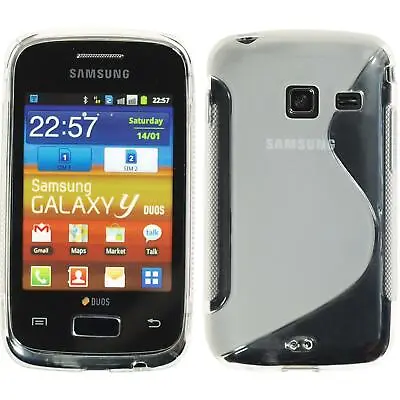 Silicone Case For Samsung Galaxy Y Duos Clear S-STYLE +2 Protector • $12.46