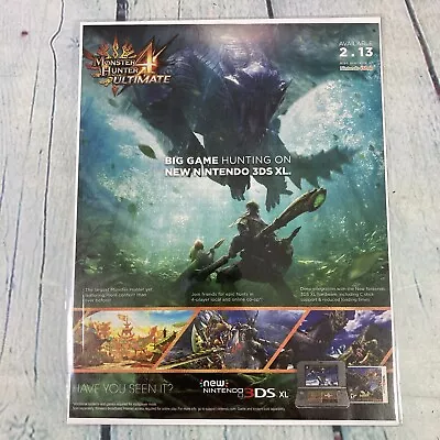 2015 Monster Hunter 4 Ultimate Nintendo 3DS Print Ad / Poster Gaming Promo Art • $10.49