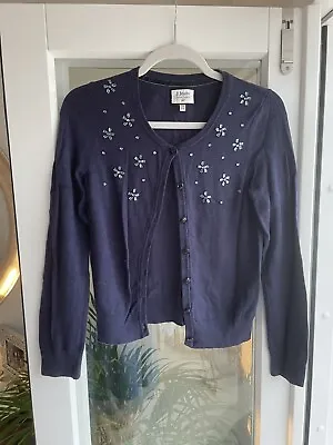 Jasper J Conran Debenhams Navy Blue Cardigan Age 12-13 Years Vgc • £5.99