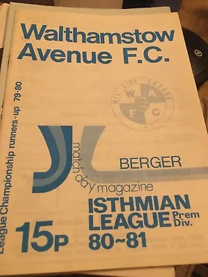 Walthamstow Avenue V Harlow Town 1980/81 IL • £2.49