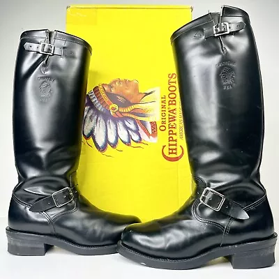 Chippewa🇺🇸 17  Steel Toe Engineering Boots - New Old Stock | Blk Oil | Men 9d • $320