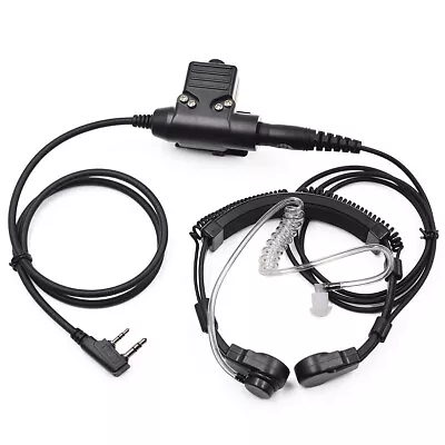 U94 PTT Military Tactical Throat Mic Headset Headphone For Baofeng UV5R BF888S • $14.39