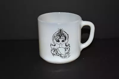 Pageant Girl Coffee Mug Federal Milk Glass Beauty Queen Universal Co Rare • $30