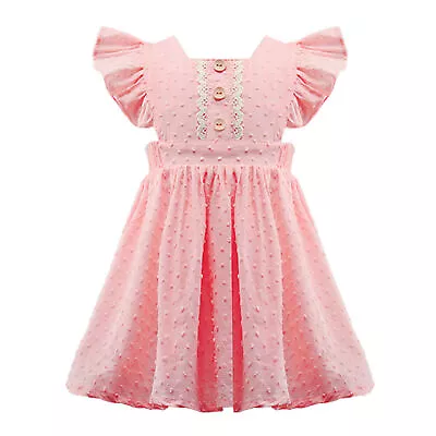 Girl Dress Lacework A-line Lacework Large Hemline Party Sweet Dress Girl Sweet • $34.99